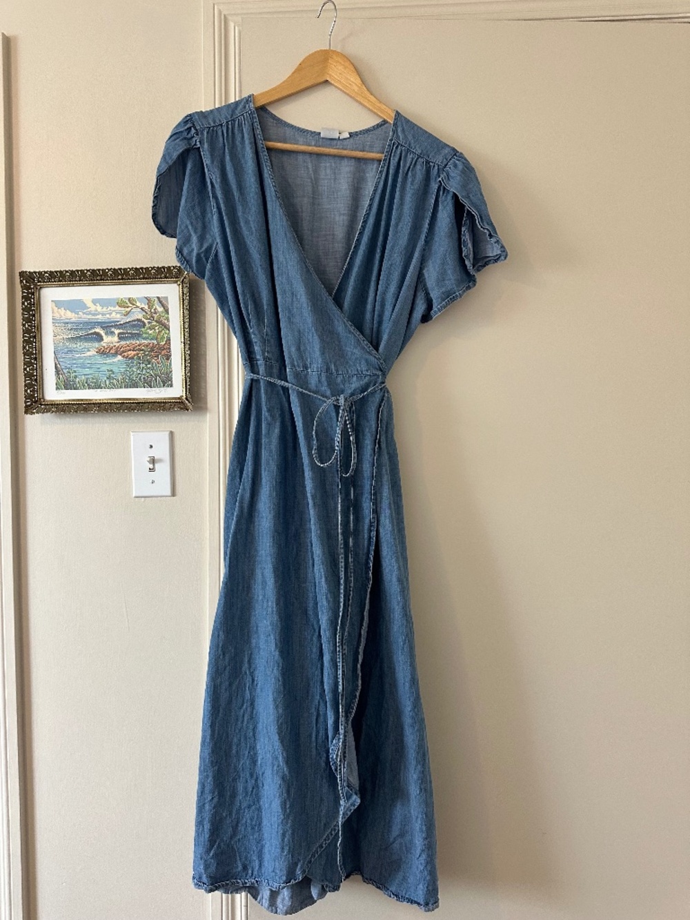 Gap Denim wrap dress